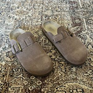 White Mountain clogs.